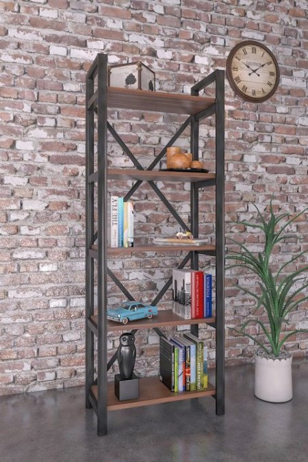 Ottoma metal kitaplık