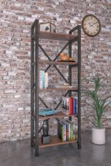 Ottoma metal kitaplık