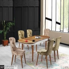 Avangart oval açılır masa takımı