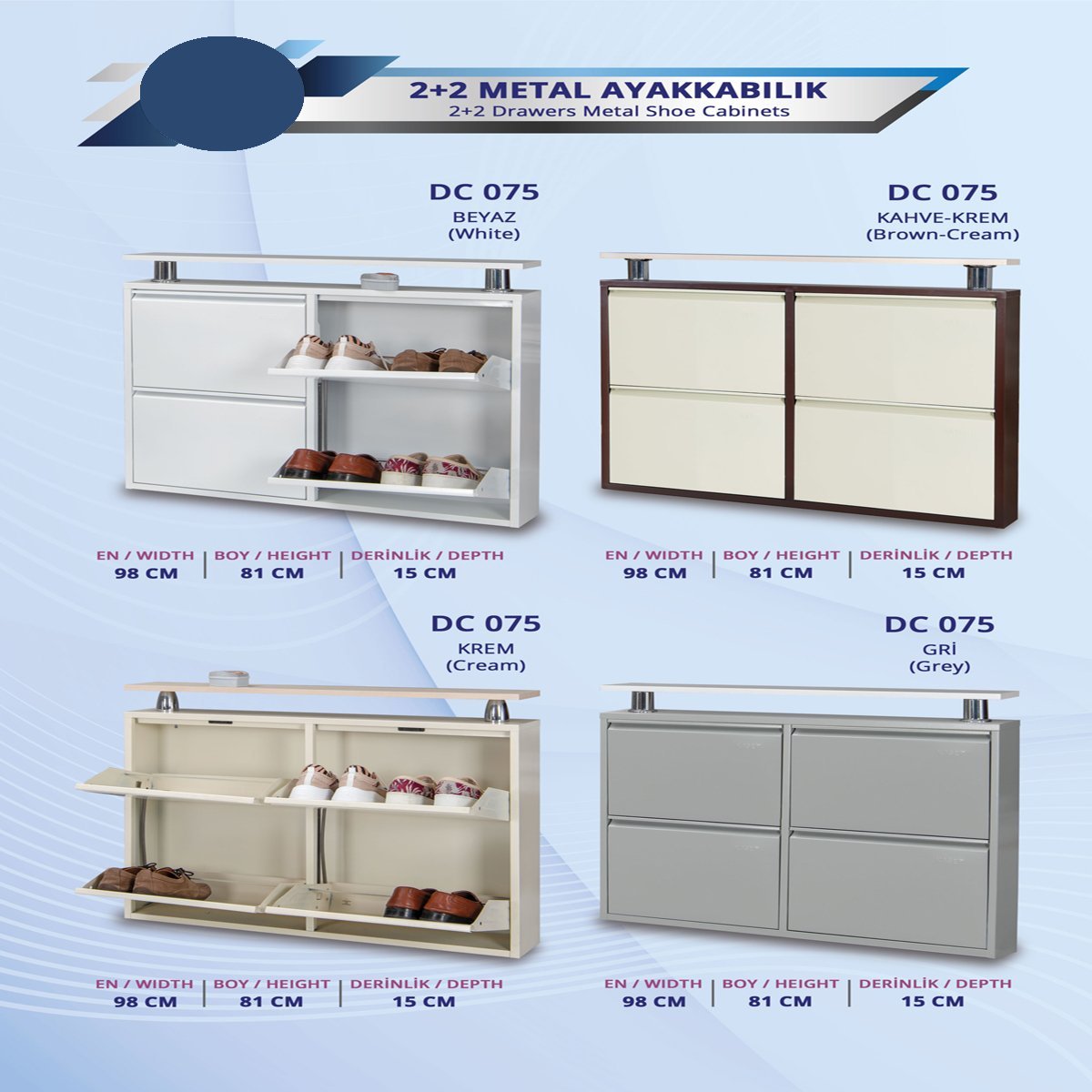 Dc 075 2+2 metal ayakkabılık
