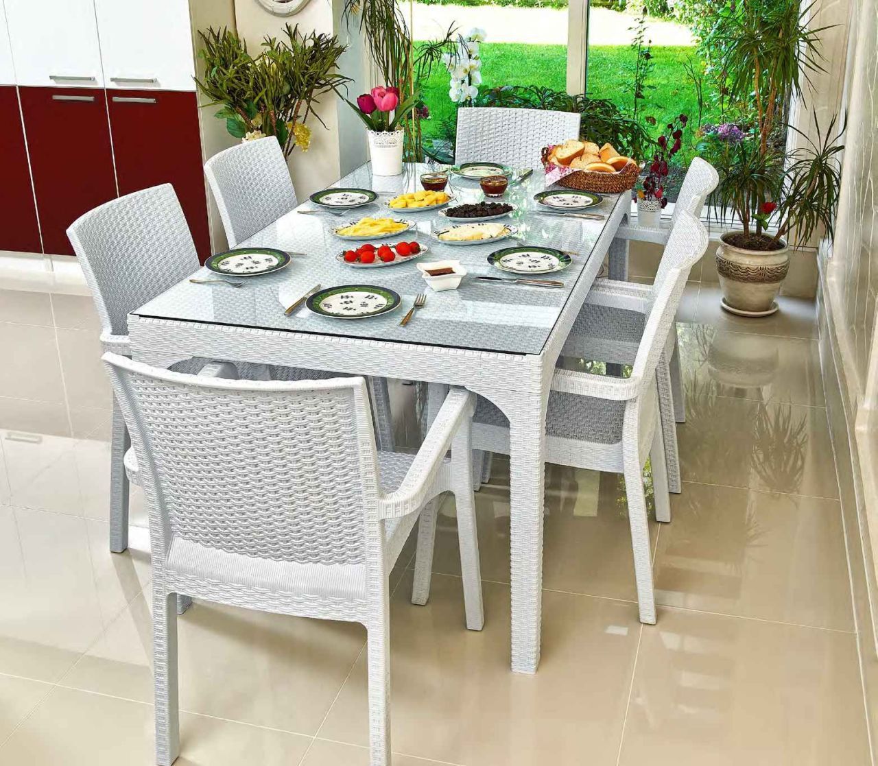 rattan masa tkm CT022-CT065 MASA +6 SANDALYE comfort